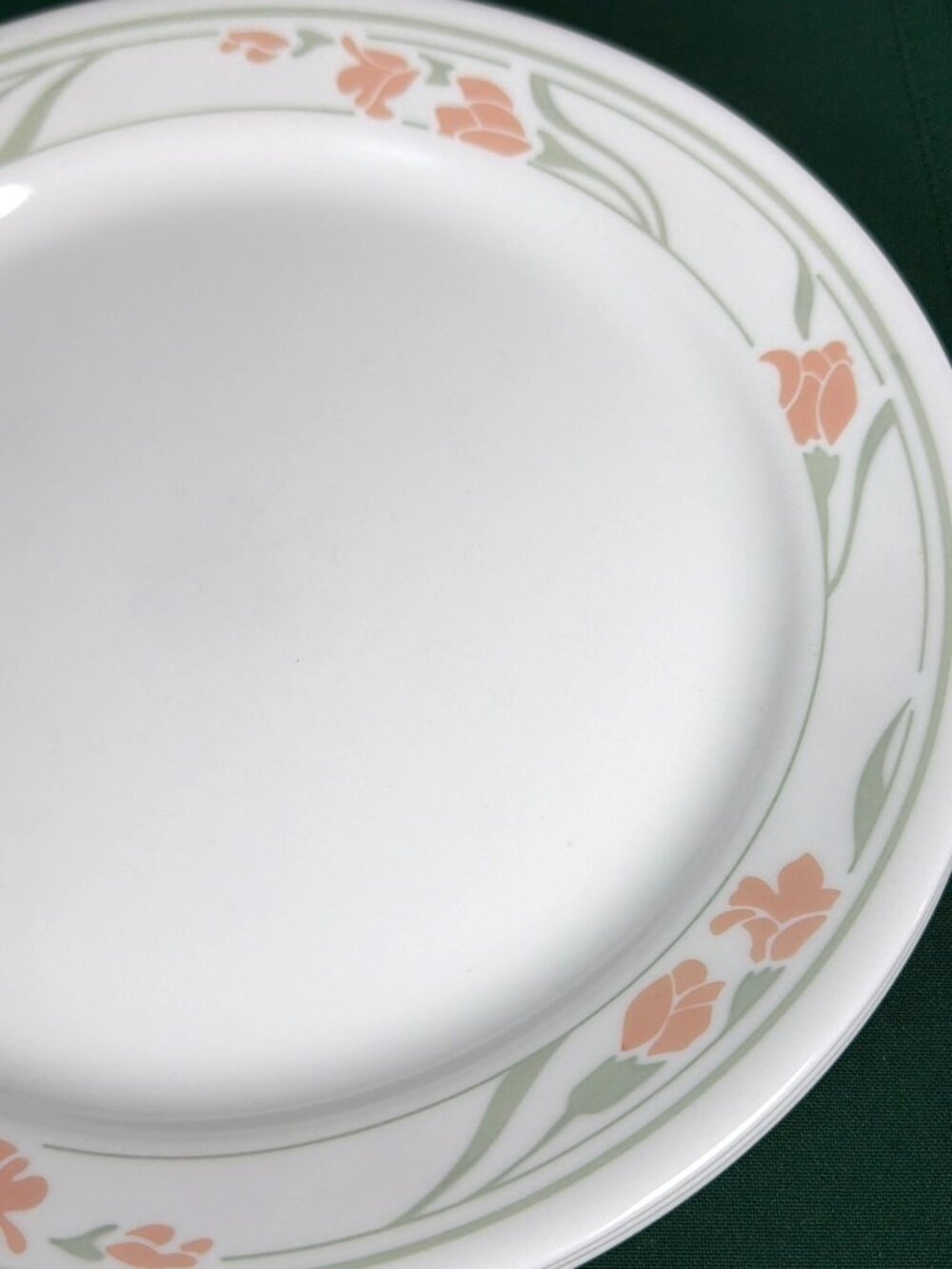 Vintage Lot of 4 Retired 1980s Corelle Corning 10.25" Dinner Plate Peach Garland - Picture 2 of 10